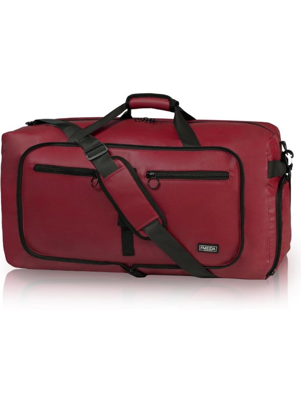 Large 65L Foldable Travel Duffle Bag with Shoes Compartment, Water-Resistant